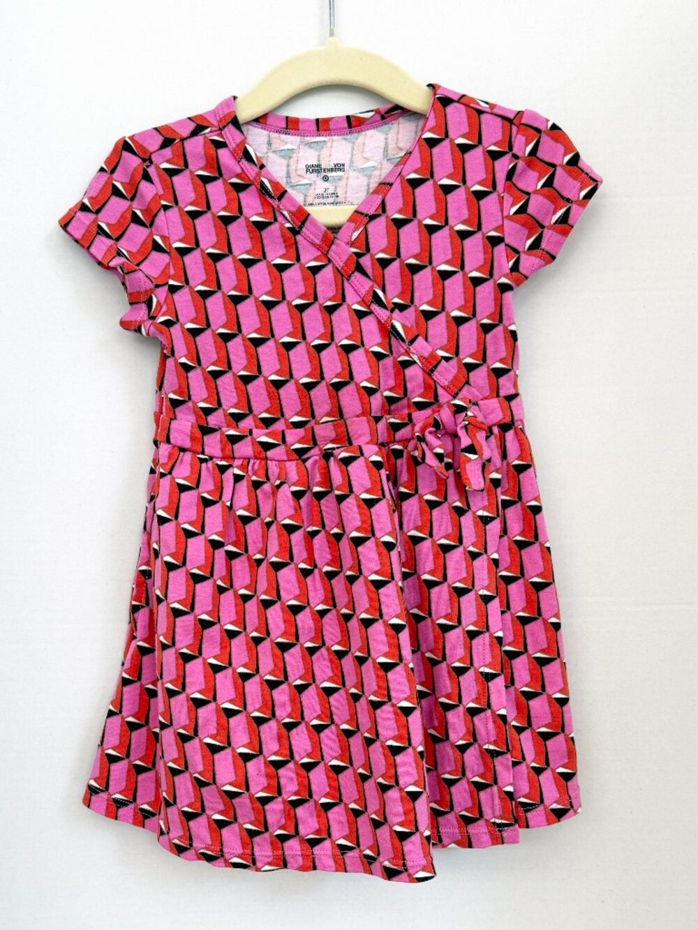 Diane Von Furstenberg for Target Girls Wrap Dress 2T Pink Geometric